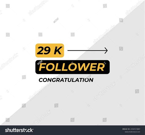 29k Follower Banner Template Vector Illustration Stock Vector Royalty