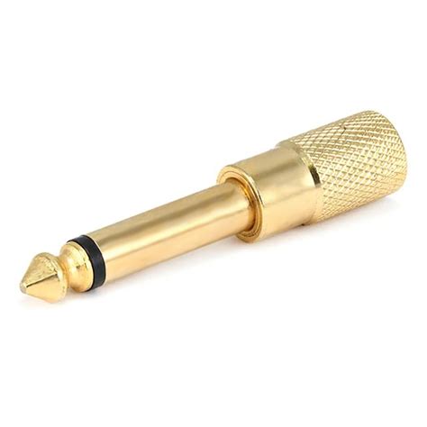 Adapter Male Mono Jack 6 35mm To Female Stereo Jack 3 5mm Gold Plated