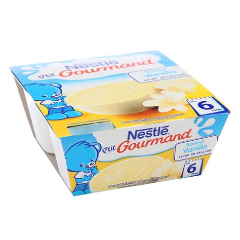 Grossiste P tit gourmand saveur vanille dès 6 mois 4x100g NESTLE