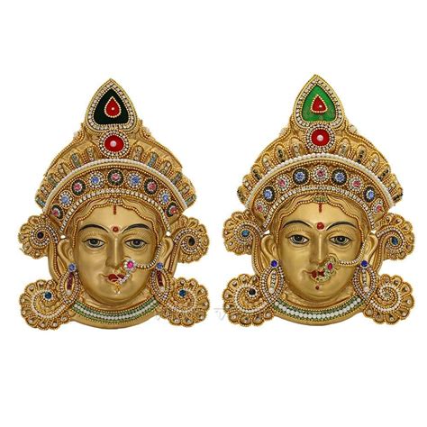 Buy Vedic Vaani Goddess Laxmi Devi Face Idol Mukhota For Vara Lakshmi