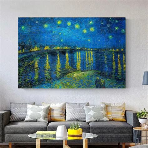 P Ster De La Noche Estrellada De Van Gogh Sobre El R Dano Impresiones