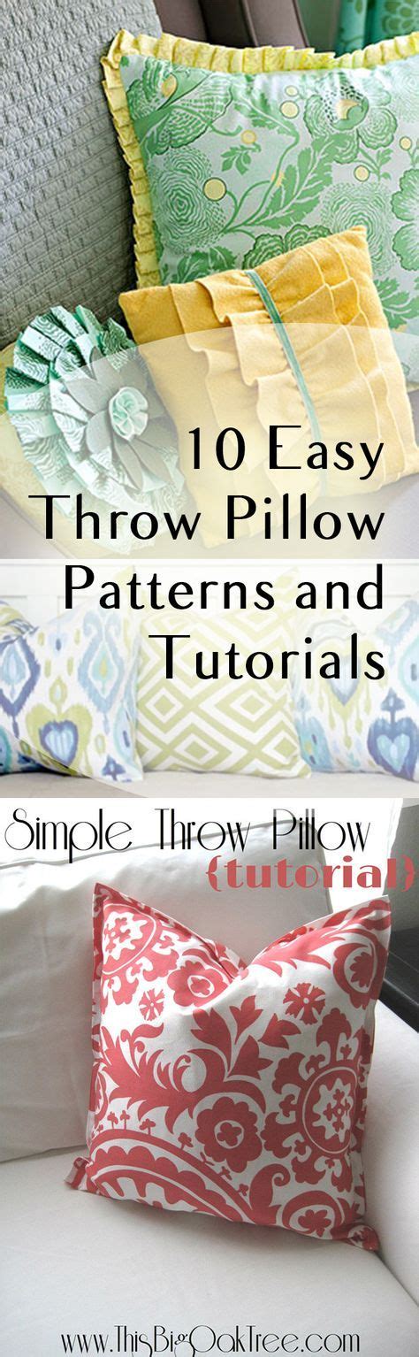 10 Easy Throw Pillow Patterns And Tutorials Diy Throw Pillows Sewing