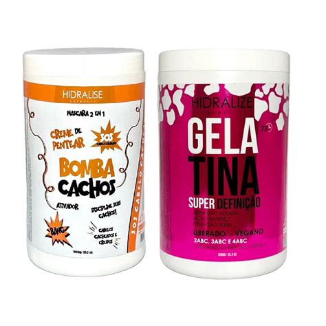 Gelatina Capilar Creme de Pentear Bomba de Cachos Super Definição 1kg