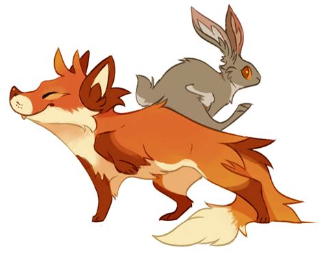 Fox And Rabbit By Limecrumble On Deviantart