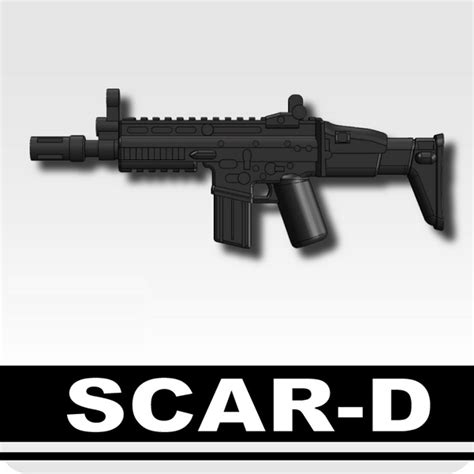 SCAR Assault Rifle Compatible With Brick Minifigures