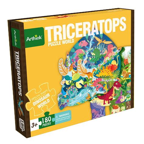 Arthink puzzle Duże Edukacyjne Triceratops Dinozaur 180 el