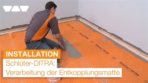 Schlüter DITRA 25 Verarbeitung der Entkopplungsmatte YouTube