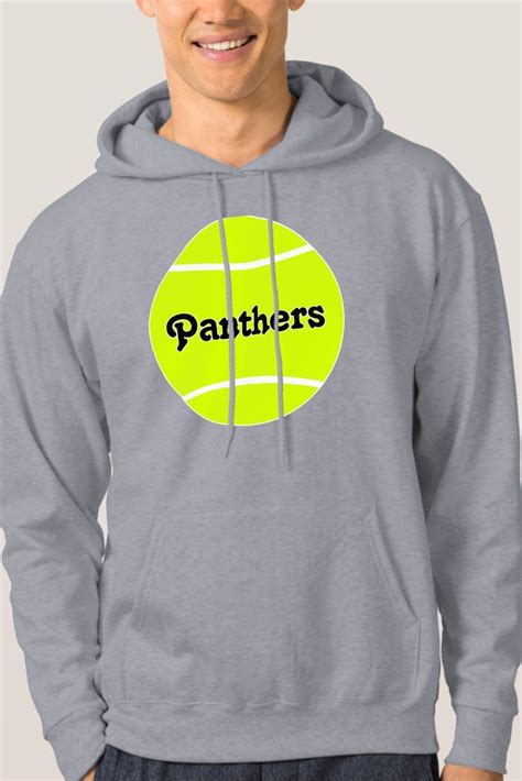 Custom Tennis Team Name Or Text Mens Player Or Fan Hoodie Zazzle