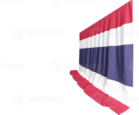 Thailand Flag Curtain In 3d Rendering Called Flag Of Thailand 31781935 Png