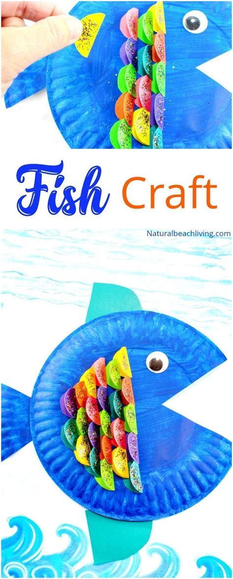 Rainbow Fish Paper Plate Craft - papercraft among us