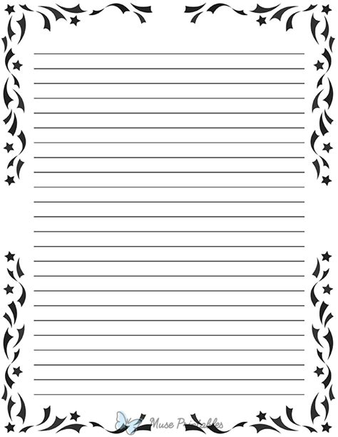 Free Printable Stationery Black And White