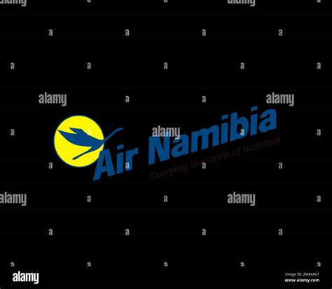 Air Namibia, rotated logo, black background Stock Photo - Alamy