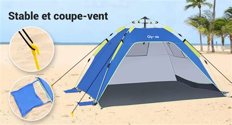 Glymnis Tente De Plage Pour Personnes Protection Solaire