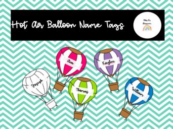 Editable Hot Air Balloon Name Tags By Miss Gosling S Classroom TPT