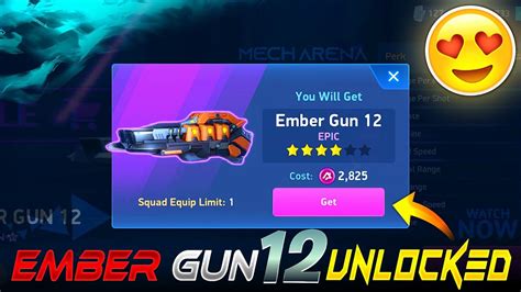 EMBER GUN 12 UNLOCKED MECH ARENA HRG YouTube