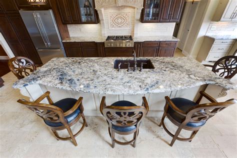 Blue Flower Granite Kitchen Counters Victorian Kitchen Other By Custom Marble And Granite