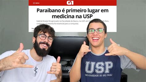 COMO SER 1º LUGAR EM MEDICINA NA USP YouTube