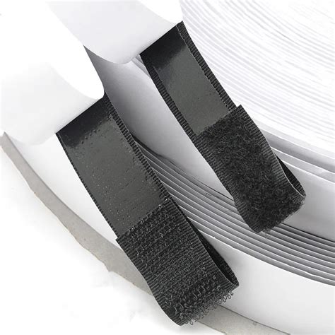 Y Black White Hook And Loop Fastener Tape Magic Nylon Sticker