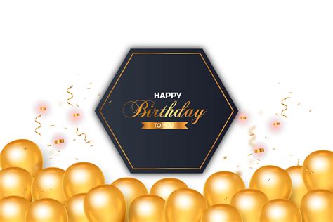Happy Birthday Design For Greeting Cards And Poster With Balloon