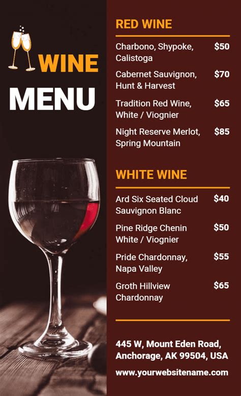 Wine Menu Design Ideas Examples And Samples
