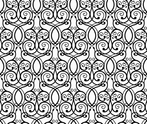 Premium Vector Elegant Black Forged Fretwork Seamless Pattern From