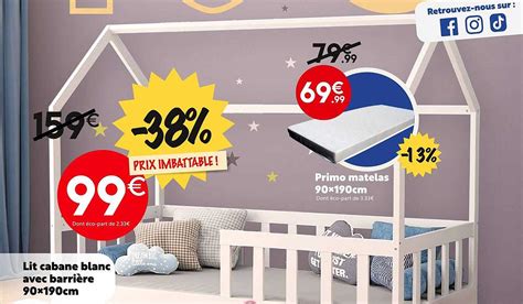 Promo Le Lit Cabane Chez Centrakor ICatalogue Fr