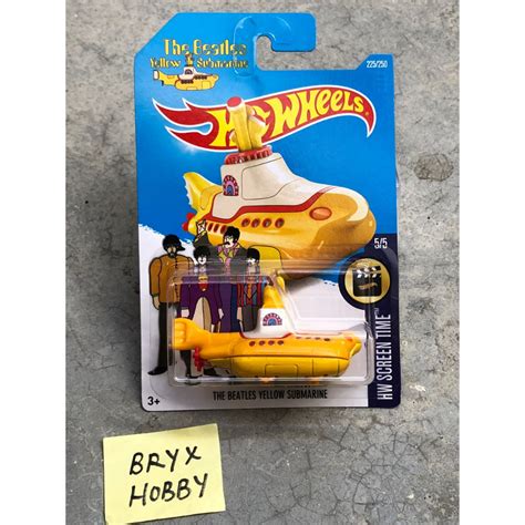 Hot Wheels International Carded 2016 HW Screen Time The Beatles Yellow Submarine 5 Yellow