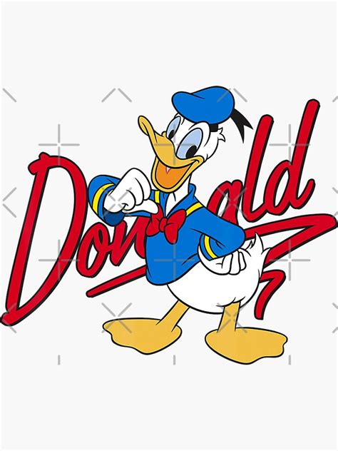 "Smiling Donald Duck Cartoon" Sticker by LianaON | Redbubble