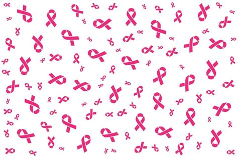 Premium Vector Pink Ribbon Seamless Pattern Cancer Medical Background