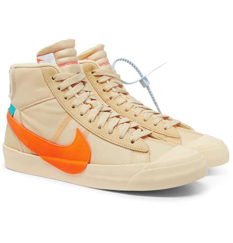 Nike Off White The 10 Blazer Leather Mesh And Suede High Top