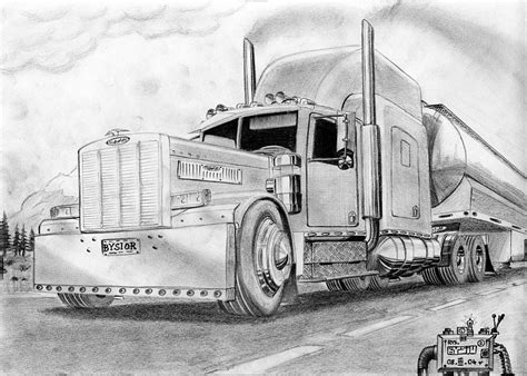 Peterbilt Semi Truck Coloring Pages