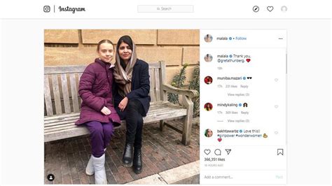 Greta Thunberg And Malala Yousafzai Meet Share Instagram Photo King5