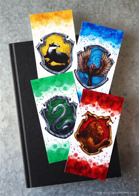 Harry Potter House Bookmarks Printable