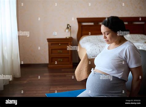 Portrait Of A Middle Aged Pregnant Woman Swith Big Belly In Pregnancy