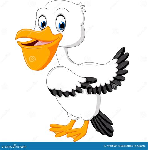 Cute Pelican Cartoon Stock Vector Illustration Of Gesturing 74926501