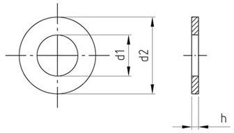 DIN 125A ISO 7089 Sluitring M16 Verzinkt 100 St JRV Products