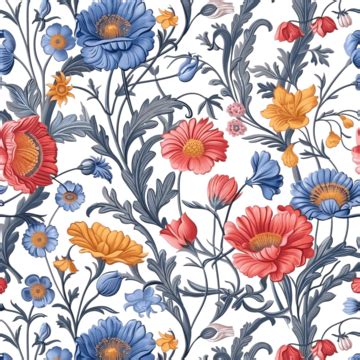 Victorian Garden Floral Seamless Pattern Abstract Accent Arrangement