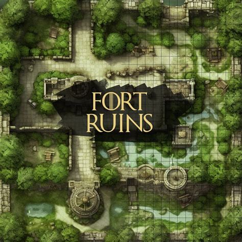 Fort Ruins Battle Map Dnd Battle Map D D Battlemap Dungeons And