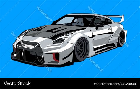 Nissan Gtr Car Design Royalty Free Vector Image