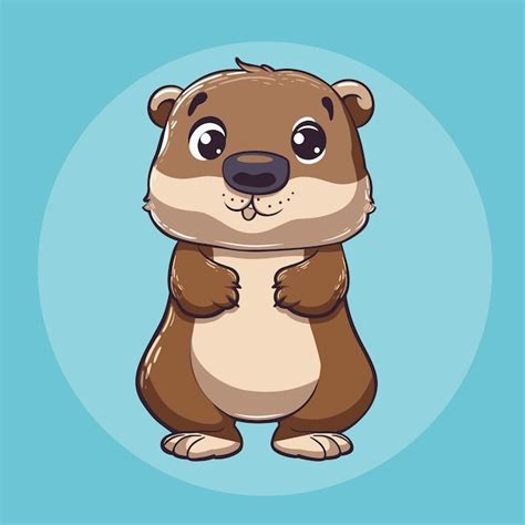 Premium Vector Cute Beaver Cartoon Vector Illustration