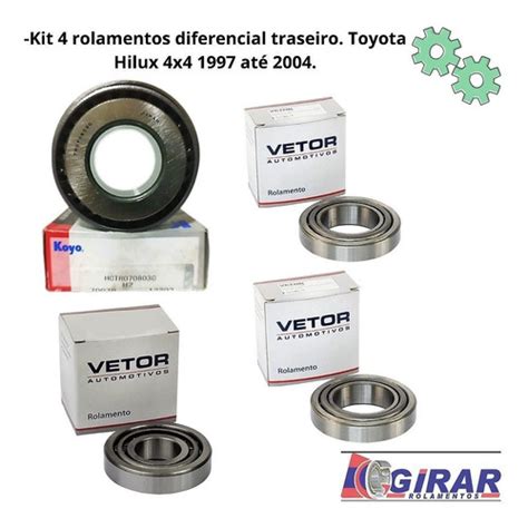 Kit Rolamento Diferencial Traseiro Toyota Hilux 4x4 2 8 3 0