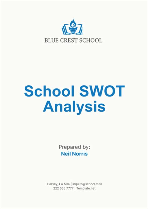 School SWOT Analysis Template - Edit Online & Download Example ...