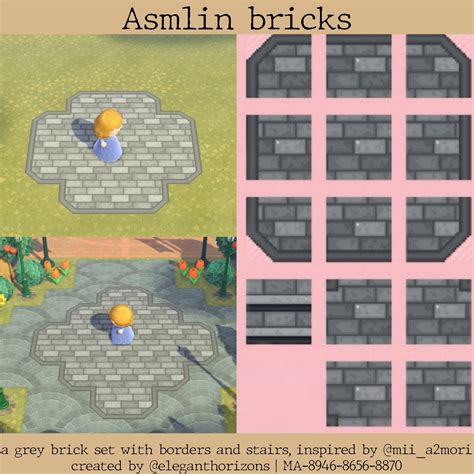 Animal Crossing Grey Brick Path With Border And Stairs Nintendo Ds