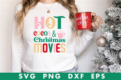 Hot Cocoa Christmas Movies Graphic By CraftSVG Creative Fabrica