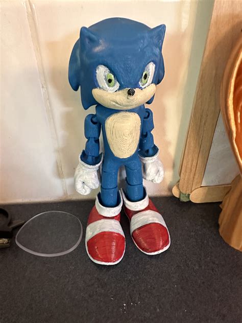 Impressão 3d De Flexi Sonic The Hedgehog Print In Place Sin Soportes • Feita Com Anycubic