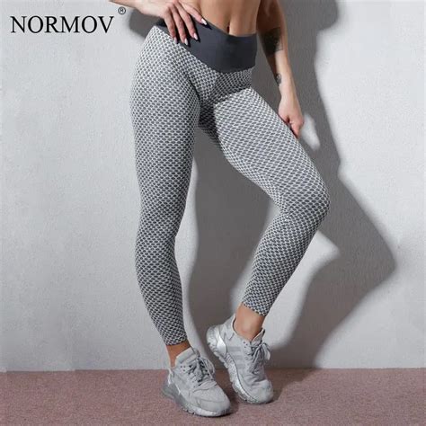 Normov Women Leggings Seamless Patchwork High Waist Elastic Push Up