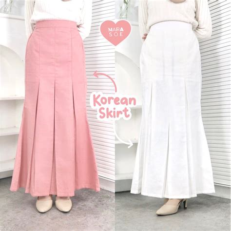 Jual Marasoe Arine Skirt Rok Basic Rok Korean Style Rok Linen Rok