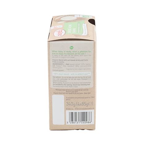 Babybio gourde Brassé Avoine Banane bio Dessert pour bébé sans lait