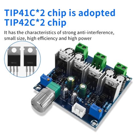 24v 2a Xh A851 Tip41c Tip42c 15wx2 2 2 Canais Placa Amplificador De Potência Estéreo Classe A