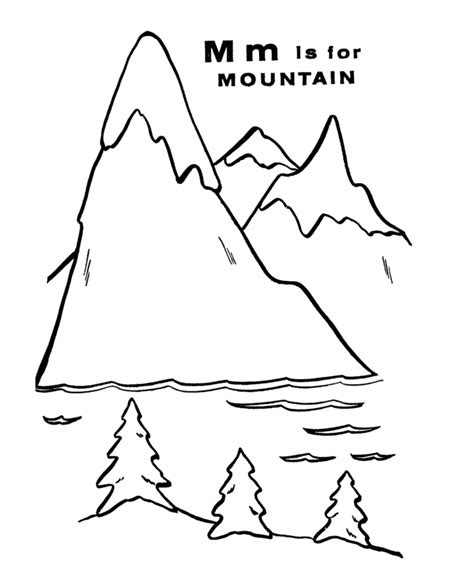 Mountain Coloring Page